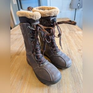 AQUATHERM by Santana Jissika Snow Winter Mid Calf Boots Size 7 In Brown